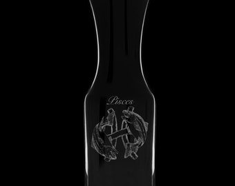 Pisces 40 Ounce Wine Carafe With Optional Wine Glasses