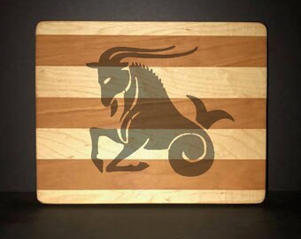 Capricorn 8"X 10" Hand Made Cutting Board (Also Available in 7"X 9" & 12"X 14")