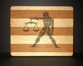 Libra 8"X 10" Hand Made Cutting Board (Also Available in 7"X 9" & 12"X 14")