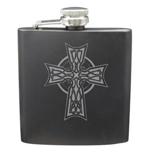 Celtic Cross Shot & 6 Ounce Flask Set