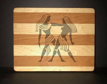 Gemini 8"X 10" Hand Made Cutting Board (Also Available in 7"X 9" & 12"X 14")