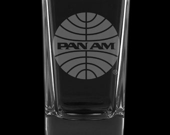 PanAm 1957 Logo, 2.75 Ounce Dessert Shot Glass (Also available in 2.0oz)