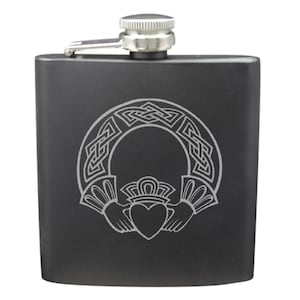 Irish Claddagh 6 Ounce Flask