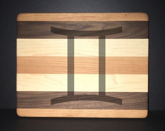 Gemini 8"X 10" Hand Made Cutting Board (Also Available in 7"X 9" & 12"X 14")