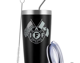 IAFF Officially Licensed 20 Ounce Black Tumbler