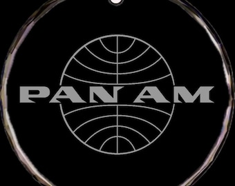 Pan Am Vintage Crystal Christmas Ornament (2.25X.25 thick)