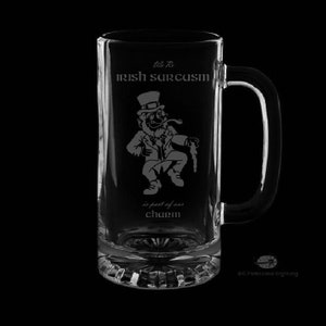 Irish Sarcasm Leprechaun 25 Ounce Beer Mug Also Available in 16oz & 12oz image 2