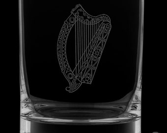 Irish Harp 12 Ounce Rocks Glass