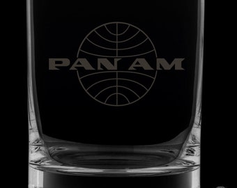 Pan Am Officially Licensed 12 Ounce Rocks Glass