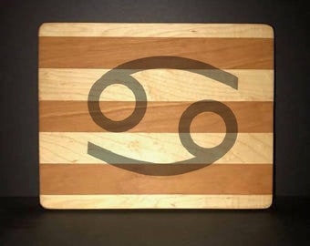 Cancer 8"X 10" Hand Made Cutting Board (Also Available in 7"X 9" & 12"X 14")