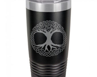 Tree Of Life Tumbler: Personalized Black Polar Camel, 20 Ounce