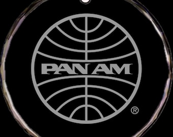 Pan Am Globe Officially Licensed Crystal Christmas Ornament (2.25X.25 thick)