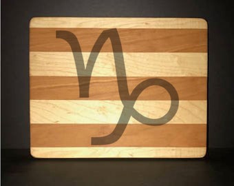 Capricorn 8"X 10" Hand Made Cutting Board (Also Available in 7"X 9" & 12"X 14")