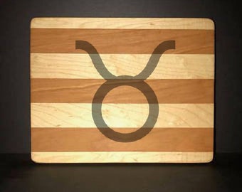 Taurus 8"X 10" Hand Made Cutting Board (Also Available in 7"X 9" & 12"X 14")