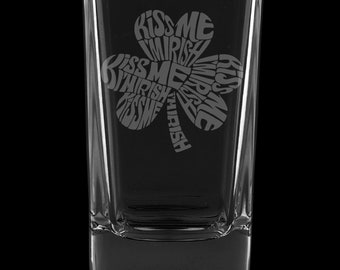 Kiss Me I’m Irish 2.75 Ounce Dessert Shot Glass (Also available in 2.0oz)