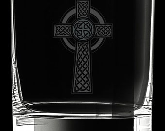 Celtic Cross 12 Ounce Rocks Glass