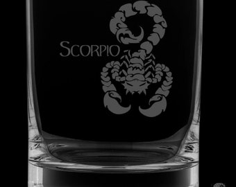 Scorpio 12 Ounce Rocks Glass