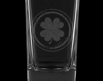 Irish Shamrock 2.75 Ounce Dessert Shot Glass (Also available in 2.0oz)