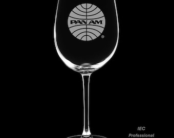 PanAm 1957 Logo 12 Ounce Wine Glass (Available With Stem And Stemless)
