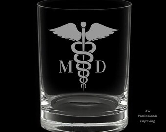 Medical Doctor 14 Ounce  Double Rocks Glass