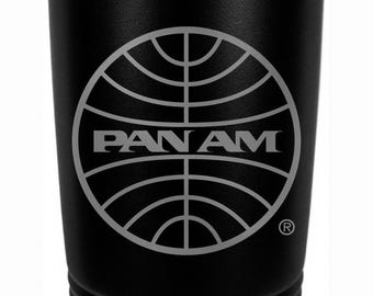 PanAm 1973 Logo 20 Ounce Black Polar Camel Tumbler