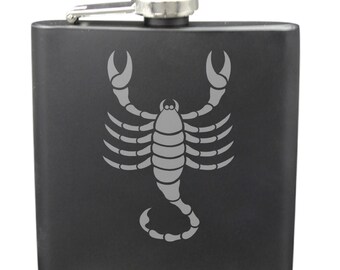 Scorpio Shot & 6 Ounce Flask Set