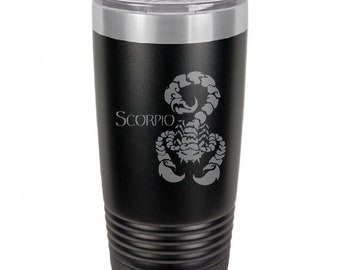 Scorpio 20 Ounce Black Polar Camel Tumbler (Also Available in Red, White, Gray, & Blue)