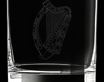 Irish Harp 12 Ounce Rocks Glass