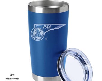 PanAm 1944 Logo 20 Ounce Blue Hasle Outfitters Tumbler