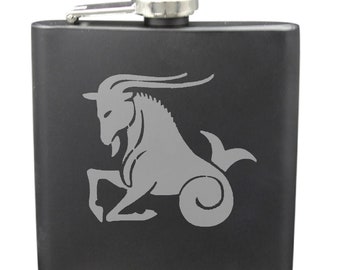 Capricorn Shot & 6 Ounce Flask Set