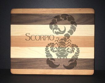 Scorpio 8"X 10" Hand Made Cutting Board (Also Available in 7"X 9" & 12"X 14")