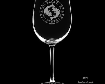 Pisces 12 Ounce Wine Glass with Gift Box
