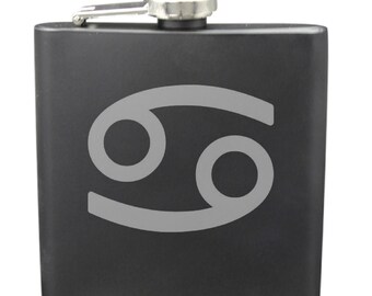 Cancer 6 Ounce Flask