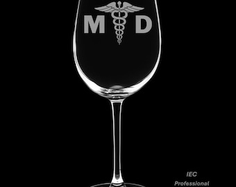Medical Doctor 12 Ounce Wine Glass