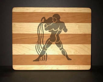 Aquarius 8"X 10" Hand Made Cutting Board (Also Available in 7"X 9" & 12"X 14")