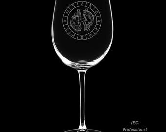 Pisces 12 Ounce Wine Glass with Gift Box