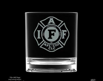 IAFF 10 Ounce Rocks Glass
