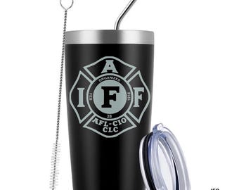 IAFF Officially Licensed 20 Ounce Black Tumbler
