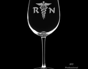 Registered Nurse 12 Ounce Wine Glass