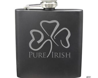 Pure Irish Shot & 6 Ounce Flask Set