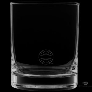 Pan Am 12 Ounce Logo Rocks Glass