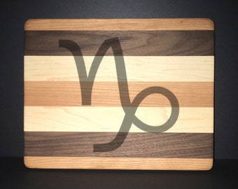 Capricorn 8"X 10" Hand Made Cutting Board (Also Available in 7"X 9" & 12"X 14")