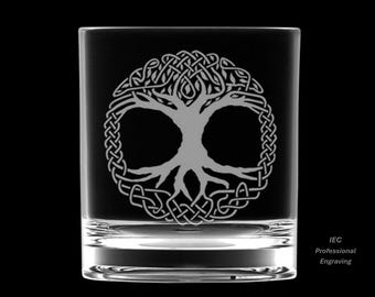 Tree Of Life 10 Ounce Rocks Glass with Gift Box