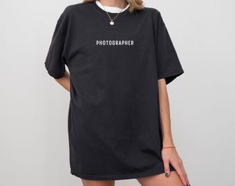 Minimalist Photographer T-Shirt: Espresso Brown Comfort Colors Tee