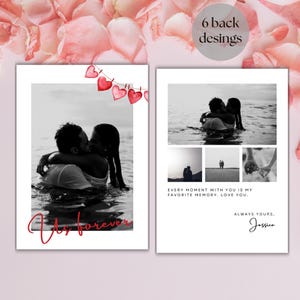Gepersonaliseerde parenkaart, afdrukbare minimalistische liefdeskaart, liefdesfotokaart, aangepast jubileumcadeau, Valentijnsdagkaart, digitale download