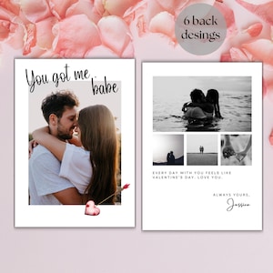 Aangepaste fotokaart voor koppels, gepersonaliseerde Valentijnsdagkaart, romantisch cadeau voor vrouw echtgenoot, verjaardagscadeau, digitale download, afdrukbaar