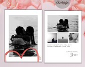Valentine's Day Photo Card Template, Printable Minimalist Valentine Card, Couples Picture Love Card, Valentine's Day Heart Instant Download