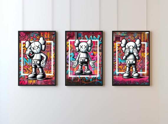 Kaws Poster Graffiti, Set of 3, Kaws Inspired Wall Art, Digital Download Printables Hypebeast, Birthday Gift for Him and Her - Etsy Kaws Poster Graffiti, Set of 3, Kaws Inspired Wall Art, Digital Download Printables Hypebeast, Birthday Gift for Him and Her - Etsy
