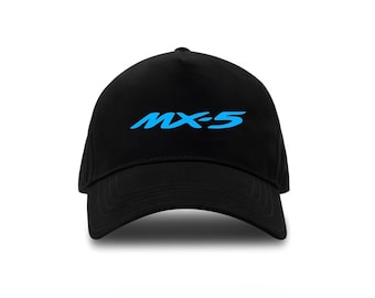 MX-5 Black Cap: Eco Cotton Auto Moto Hat