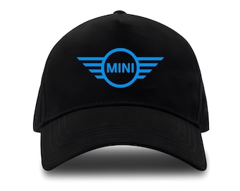 Mini cooper men&#39;s black cap | eco cotton auto moto hat | stylish car enthusiast cap | perfect gift for mini fans